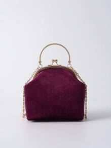 Solid Color Canary Clutch, Delicate Love Shaped Hardware Decoration With Metal Chain Crossbody Bag, Anti-Theft Pocket Bag, Cheongsam Style Handbag Suitable For Evening Dress, Cheongsam, Etc. To Attend Chinese Dinner Parties, Family Gatherings. It Can Be Used As A Birthday Gift Or A Holiday Gift For Your Mother Christmas Winter Christmas Gifts