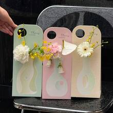 10枝花束包装盒单支花盒手提花盒折叠花盒DIY创意手捧花礼物卡片教师节母亲节生日派对开业季鲜花包装盒