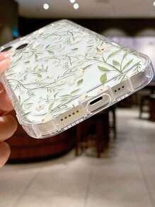 Fresh Leaf And Flower Design TPU Shockproof Phone Case Compatible With IPhone 11 12 13 14 15 Pro Max/13promax Xr Xs 16 Sweet 16promax, S24 S20FE S23+ A54 5G/A52/A14/A15/A12/S22/S21 A33 5G Galaxy A50 S25 And More, Gift For Men And Women