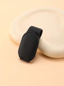 1pc Car Sunglasses Holder Glasses Hanger Clip For Car Sun Visor With Leather Adsorption Automotive Interior Accessories For All Eyeglasses