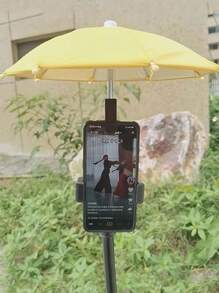 1/2 Stücke Handy-Klemmhalterung Regenschirm, wasserdichter UV-Schutz Sonnenschirm mit Handyhalterung, Mini Anti-UV Regenschirm für leichten Regen, universelle Handy-Sonnenblende, Outdoor Anti-Blendung Handy-Sonnenschutz