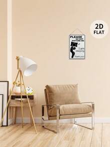 1 Stück hölzernes Wandschild, "Bitte nicht stören, ich ruhe mich aus" Dekoration für Schlafzimmer und Wohnzimmereingang, Größe: 30cm x 20cm x 0,3cm, inklusive Kordel