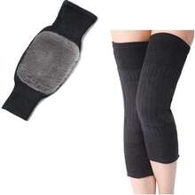 1Pair Of Winter Unisex Knee Warmers Soft Thermal Lined Knee Protectors Thermal Energy Knee Pads Leg Covers