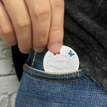 Moneda de sobriedad de 1 año con forma de mariposa y sol, medallón con chip AA de girasol y cápsulas protectoras, moneda AA de plata para hombres y mujeres en recuperación, medallón de regalo con chip de sobriedad AA para hitos, moneda de la suerte. - 1 año - Ver 6