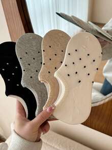 4 双卡通图案女士男士男孩女孩中性情侣运动袜隐形袜春夏季节日礼物（无卡）