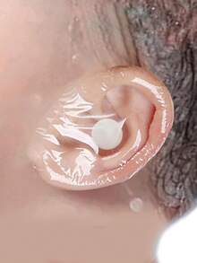 20/40片装 - 婴儿防水耳罩 - 淋浴、洗澡和游泳耳罩，透明塑料耳部保护贴，适合儿童和青少年