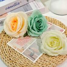 10 件/包 10 厘米人造玫瑰花头，假玫瑰婚礼装饰，婚礼仪式，婚车，酒店背景，花墙，拱门批发 - 彩色 - 查看 5