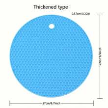 4-Piece Set Of Thickened Round And Square Honeycomb Silicone Table MATS, 6.7-Inch, Heat Insulation Pad, Anti-Slip Pot Rack, Easy-To-Clean High-Temperature Resistant Table Mat, Tabletop Protection, Home Kitchen Table Decoration