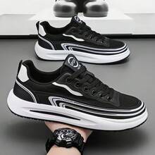 Men Casual Athletic Shoes - Black - View 4