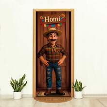 Felicita Decorative Door Cover 3D Sublimated Fabric Party 0.85x2.10 Junino - CP-391 - 查看 1