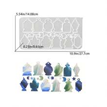 1 conjunto de 5 moldes de silicone criativos faça você mesmo para brincos, pingentes, chaveiros, artesanato, acessórios para fazer joias para brincos e colares