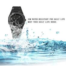 BaGoLee 1pc Men's Quartz Wrist Watch, Polycarbonate Material, Water-Resistant, Fashion Business Watch Suitable For All Occasions, Looks Great On Any Man