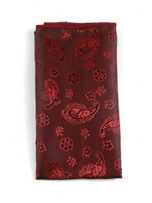 ZLQ&GOU 1pc Paisley Pattern Handkerchief, Elegant & Comfortable Pocket Square For Men, Suitable For Formal Occasions Such As Dress Shirt And Dinner Party - Multiple Colors Available