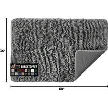 Ultra Absorbent Grippy Doormat For Muddy Dog Paws, Machine Washable Soakstopper Rugs Cleaner Floors, Bed Mat For Dirty Dogs, Indoor Entrance Door Rug Pet Bed Mats 24x17 Gray - Grey - View 2