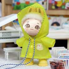 Plush Doll Clothes, Plastic Decorative Doll Outfit, Macaron Detachable Cute Raincoat - Multicolor - View 4
