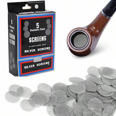 500pcs/Box Stainless Steel Pipe Screens, Pipe Filter Screens, Smoking Accessories Filter Mesh