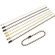 30 件铁质 2 毫米球珠链 11 厘米长钥匙扣链标签手牌连接器散装钥匙扣 DIY 珠宝制作配件 - bead chains - 查看 2