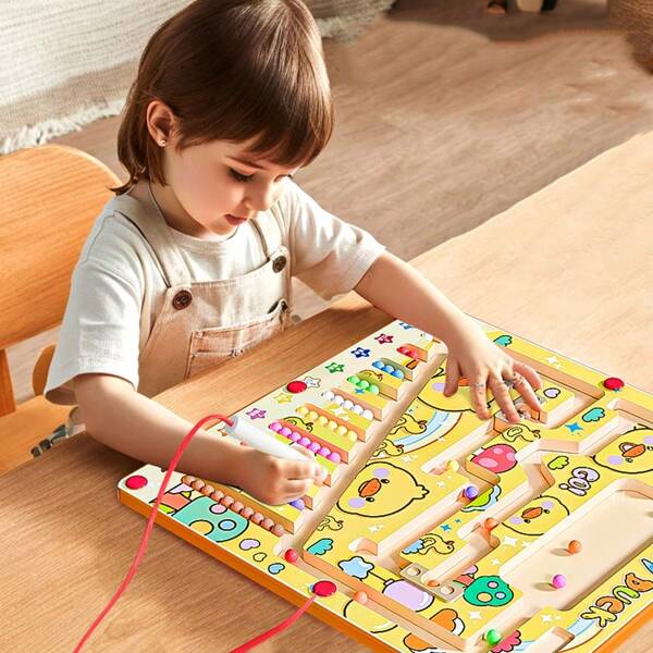 Kinderen, Magnetisch doolhof, Loopbal, Puzzelspeelgoed, Penbeweging, Concentratietraining, Kleurclassificatie, Instellingen, Educatief cadeauspeelgoed