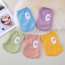 Waffle Pattern Cute Casual Sleeveless Pet Vest Tops For Cats & Dogs