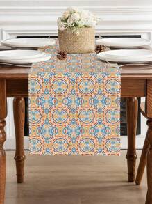 1 pièce Chemin de table abstrait géométrique arabe, floral moderne. Convient pour la cuisine, les mariages, les fêtes, la décoration extérieure pour la table de la cuisine, de la maison, du salon, des restaurants