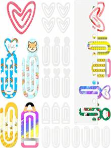 10 个热升华空白回形针，4 英寸 X 2 英寸超大亚克力热升华回形针空白大号单面回形针适用于圣经经文 DIY、工艺品、办公室、礼物、家庭、学校使用