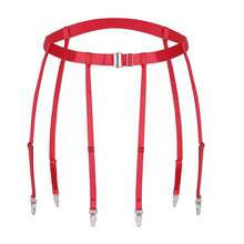 14 Colors Garter Belts Leg And Waist /6-Leg Clips Waist Garter Belts For Women Thigh Harness Garter Elastic Adjustable Stockings Clips Leg Pentagram Punk Gothic Body Harness Belts Stockings Club Party Dance Festival Rave Straps Harness Body Cage Belts - A - View 21