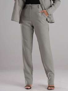 Sensory Fabric Pants With Button, Zipper And Pockets - Grey - View 1