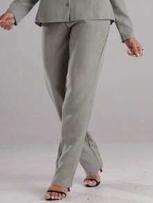 Sensory Fabric Pants With Button, Zipper And Pockets - Grey - View 3