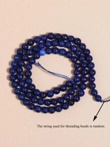 1 filo di perline di lapislazzuli di qualità superiore, perline lisce e rotonde di lapislazzuli blu, perline sciolte in pietra preziosa per la creazione di gioielli fai-da-te come bracciali e collane, misure 4mm, 6mm, 8mm, 10mm