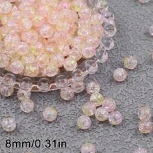 300 Stücke 8mm Acryl Eiswürfel Perlen, DIY Schmuckherstellung Zubehör für Armbänder, Halsketten, Handyketten