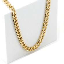 1 paquete Cadena Figaro de acero inoxidable de moda, collar, pulsera, joyería de estilo hip hop, regalo para hombres y mujeres, apto para uso diario