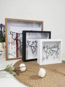 Square Ticket & Memory Display Frame - Top-Loading Travel Keepsake Organizer With 3 Sizes & Colors For Cards, Boarding Passes, Holiday Souvenirs | Durable Collectible Photo Collage Frame