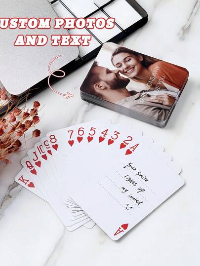 Custom 52 Reasons Why I Love You Playing Cards, Valentine's Day Gift, Things I Love About You, Valentines Gift For Her, Gift For Him