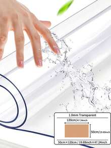 1,0 mm Protezione in PVC trasparente per tavolo - Copertura per scrivania rettangolare in plastica trasparente spessa, multisize, per comodino, scrivania da ufficio e computer, tavolino, piccola protezione per scrivania - Trasparente 1,0 mm - Visualizzare 25