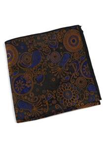ZLQ&GOU 1pc Fashion Men's Handkerchief, Paisley Pattern Pocket Square, Contrast Color Woven Handkerchief Suitable For Wedding, Party, Formal Occasions, Gentlemen's Suit Decoration