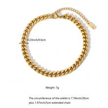 1 paquete Cadena Figaro de acero inoxidable de moda, collar, pulsera, joyería de estilo hip hop, regalo para hombres y mujeres, apto para uso diario