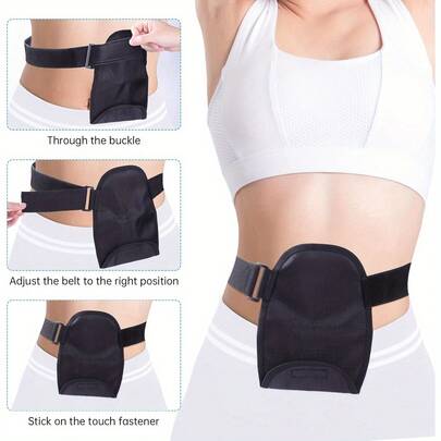 1pc Adjustable Universal Ostomy Pouch, Waterproof Design, Suitable For Colostomy, Ileostomy And Urostomy Patients, Portable Design, Black