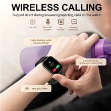 LOMAXFR Smart Watch, Custom Wallpaper, Multiple Sports Modes, Sports Tracking, Wireless Calling/Dialing, SMS Reminder, Call Reminder And Rejection, Weather Forecast, Unisex, Suitable For IOS/Android, Holiday Gift, Birthday Gift.