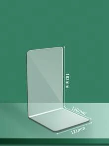 2 件厚透明亚克力 L 型书架书挡，桌面书架收纳架 - 均碼 - 查看 5