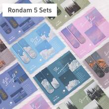 Mini Magnetic Bookmarks 2pcs/Set, Forest, Cloud And Sunset Landscape Printing, School Office Page Clips Marker Holder, Book Readers Supplies Back To School Unique Reading Gift - Multicolor - View 22
