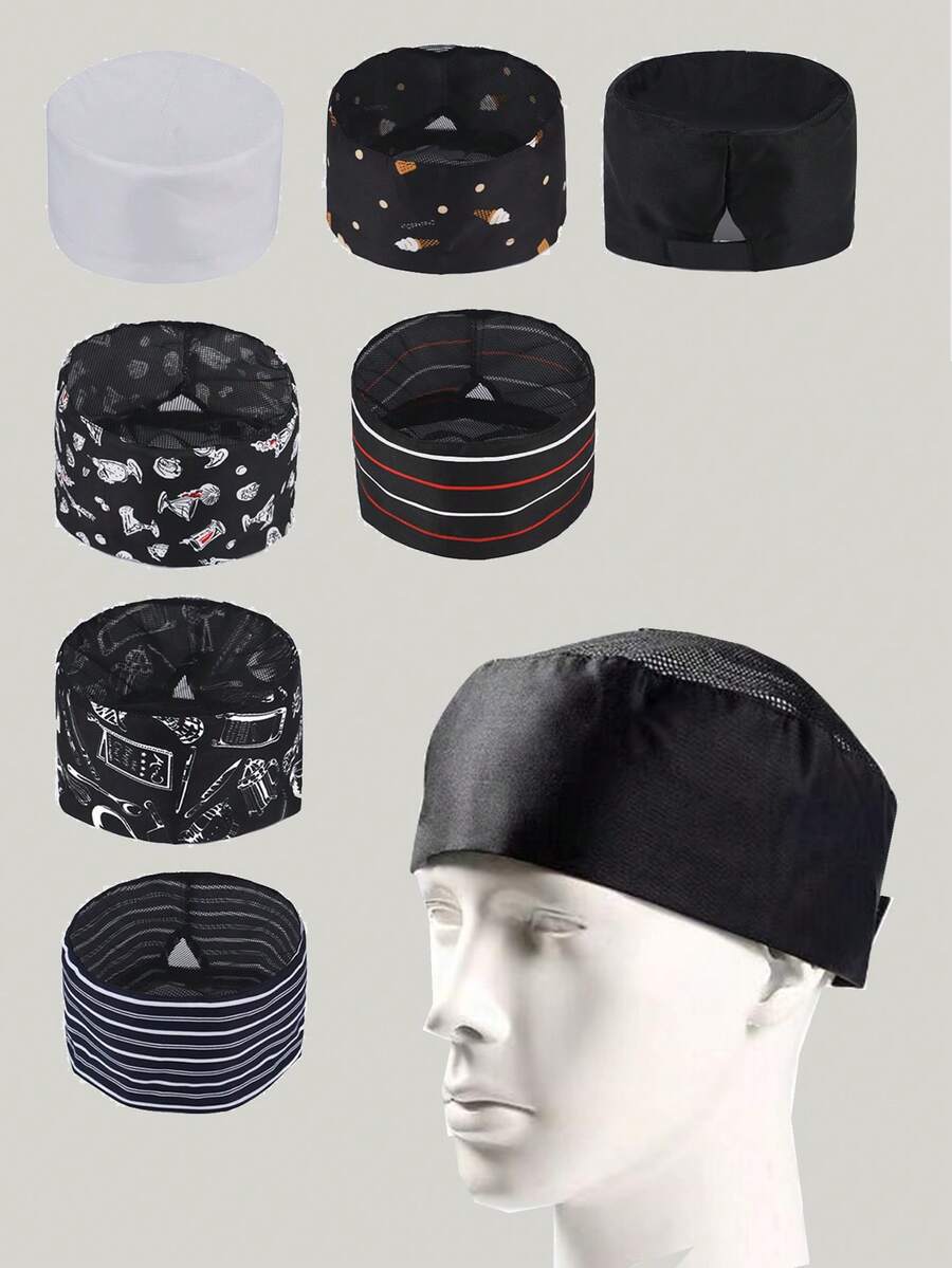 Chef Hat Adult Adjustable Elastic Baker Kitchen Cooking Chef Cap For Adult/S - Multicolor - View 1