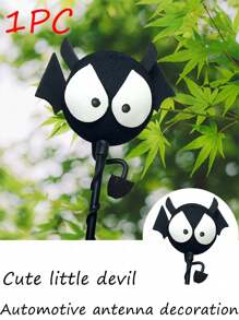 1pc Car Antenna Decoration Ball, Demon Shaped, Made Of EVA, Funny Car Exterior Decor, Creative Christmas Gift