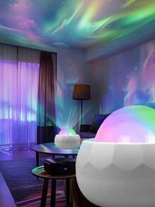 1 Stück USB Aurora Atmosphäre Projektionsleuchte, Fernbedienung, LED Projektionsleuchte, dekorative Fotografie Party Projektionsleuchte Atmosphäre Leuchte, Sternenhimmel Projektor Wasserrippel Leuchte Kleine Nachtleuchte Sternenhimmel Premium Internet-Star Hintergrundleuchte, Wasserrippel Atmosphäre Leuchte Sternenhimmel Projektionsleuchte Kreative bunte Aurora Lichtprojektion Nachtlicht