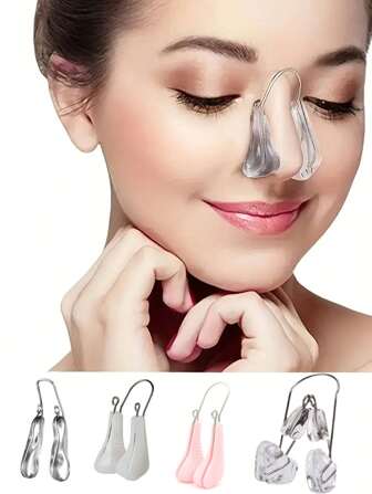 可调节鼻部提升器 - 透明鼻部提升夹 - 可重复使用，无香型，无需电池，适用于多种场景，提升美感并带来舒适感