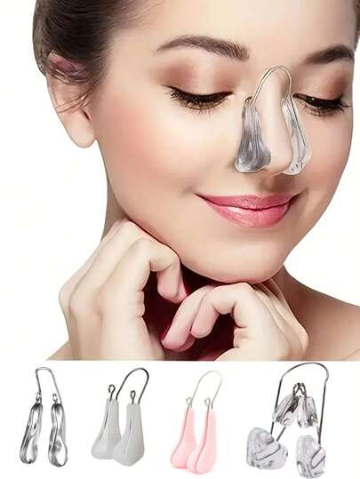 可调节鼻夹 - 透明鼻夹 - 可重复使用，无香料，无需电池，适用于多种场景，提升美观度和舒适度