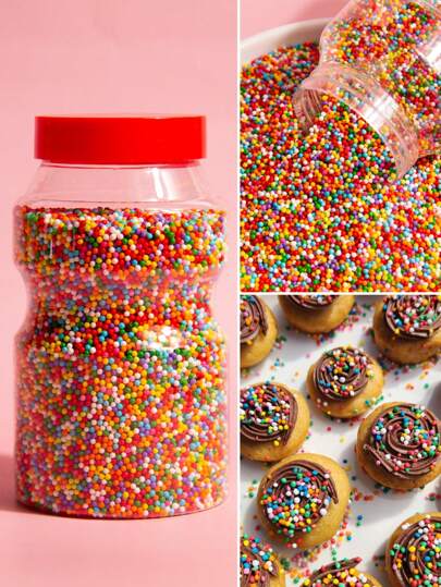 400g/14,11oz Regenbogen Deko nur für ungenießbar - Großpackung Regenbogen Deko für Kekse - Geburtstagskuchen für Eis, Backen, Cupcakes, Donuts