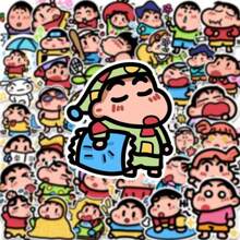 CRAYON SHINCHAN 60 Sheets Crayon Shin-Chan Cartoon Stickers, Cute Expression Stickers For Notebooks, Planners, DIY Decorations