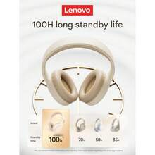 Lenovo TH30 无线头戴式耳机，配备蓝牙 5.3 | 无损 Hi-Fi 立体声 | 多操作系统同步 | 高清语音通话 | 发烧级升级