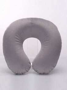1pc Travel Pillow Neck Pillow Airplane Pillow Travel Car Home Office Travel Neck Flight Pillow Snap Button With Soft Cover, U Shaped Neck Pillow Portable Student Adult Pillow Pad, Supports Neck And Protects Cervical Vertebrae While Studying Or Riding In Car, Office Or Other Travel