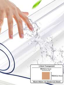1.0mm PVC 透明桌面保护套 - 多尺寸加厚透明塑料桌罩、矩形床头柜、办公室和电脑桌、沙发儿童桌、小型桌面保护套 - 透明 - 查看 20